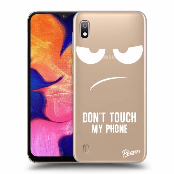 Picasee silikonový průhledný obal pro Samsung Galaxy A10 A105F - Don't Touch My Phone