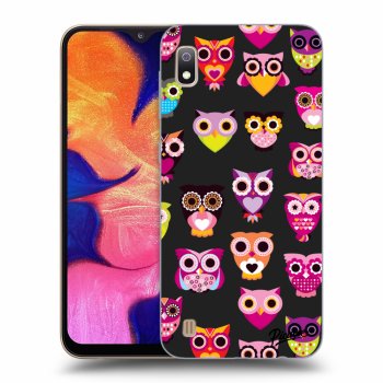 Picasee silikonový černý obal pro Samsung Galaxy A10 A105F - Owls