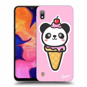 Picasee silikonový černý obal pro Samsung Galaxy A10 A105F - Ice Cream Panda