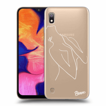 Picasee silikonový průhledný obal pro Samsung Galaxy A10 A105F - Sensual girl White