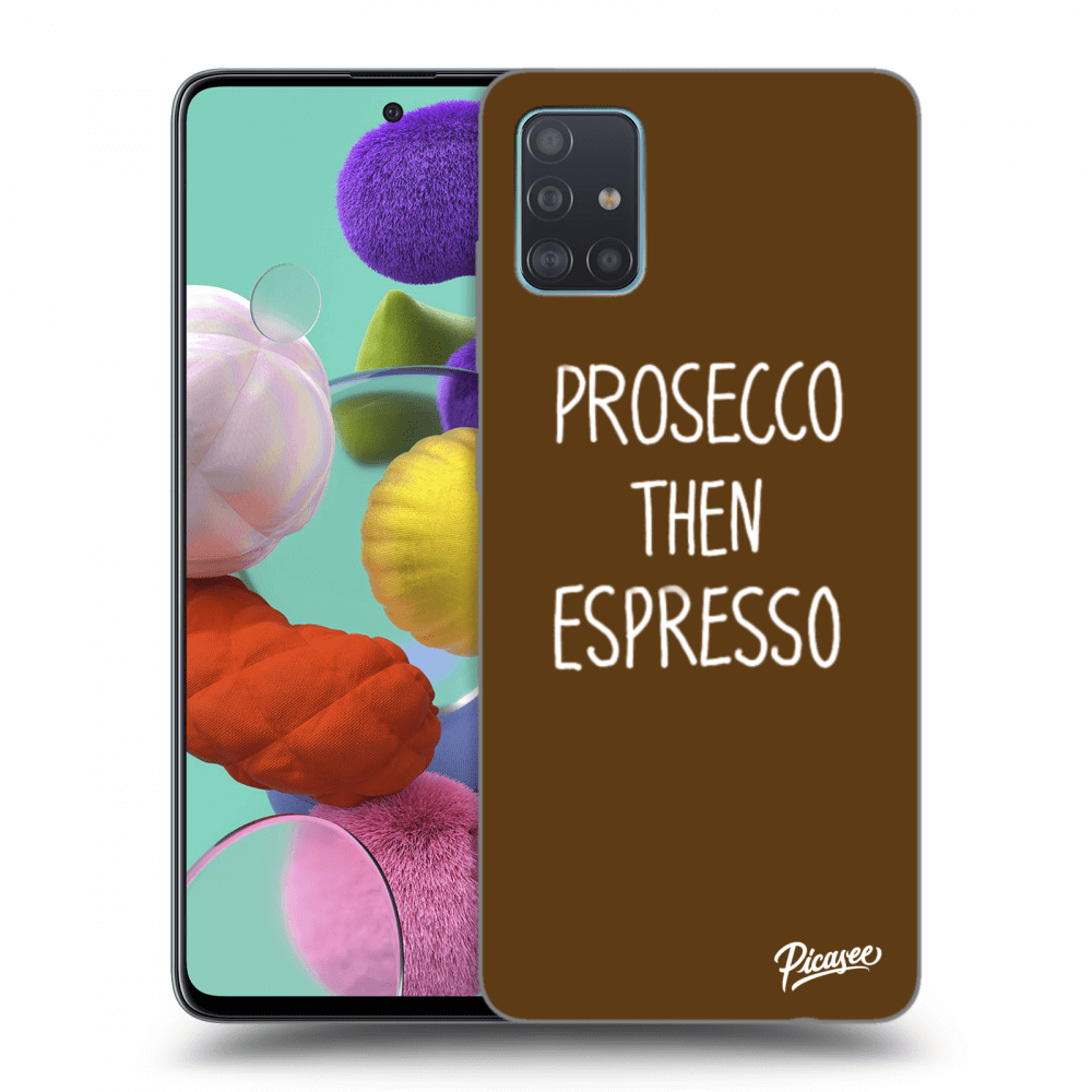 Picasee silikonový průhledný obal pro Samsung Galaxy A51 A515F - Prosecco then espresso