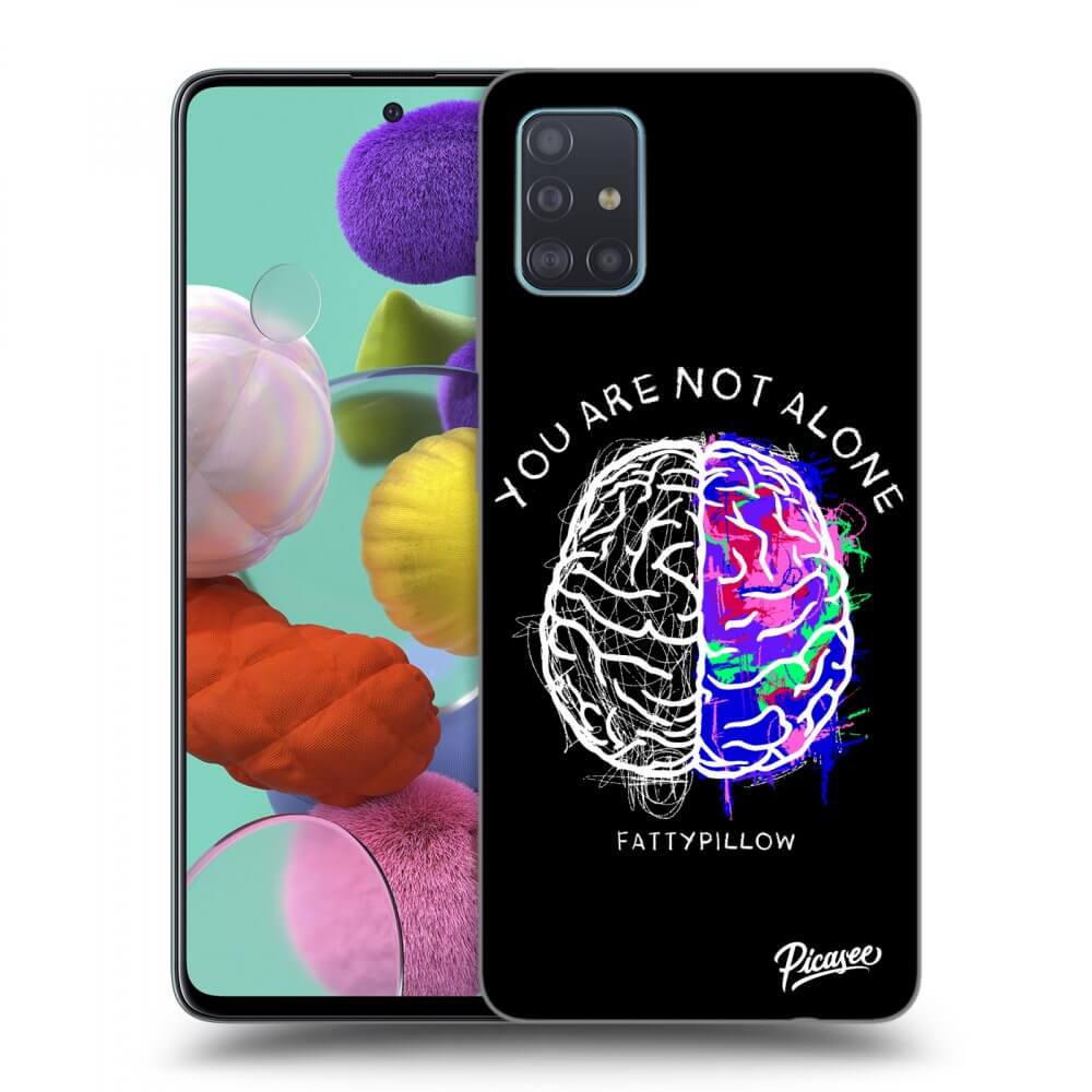 Picasee silikonový černý obal pro Samsung Galaxy A51 A515F - Brain - White