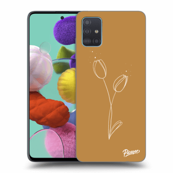 Picasee silikonový průhledný obal pro Samsung Galaxy A51 A515F - Tulips