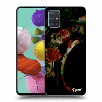 Picasee silikonový černý obal pro Samsung Galaxy A51 A515F - Roses black