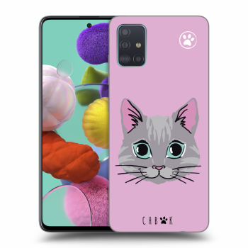 Picasee silikonový černý obal pro Samsung Galaxy A51 A515F - Chybí mi kočky - Růžová