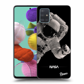 Picasee silikonový černý obal pro Samsung Galaxy A51 A515F - Astronaut Big