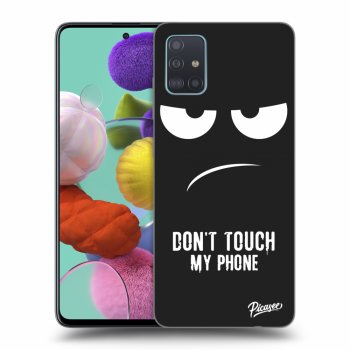 Picasee silikonový černý obal pro Samsung Galaxy A51 A515F - Don't Touch My Phone