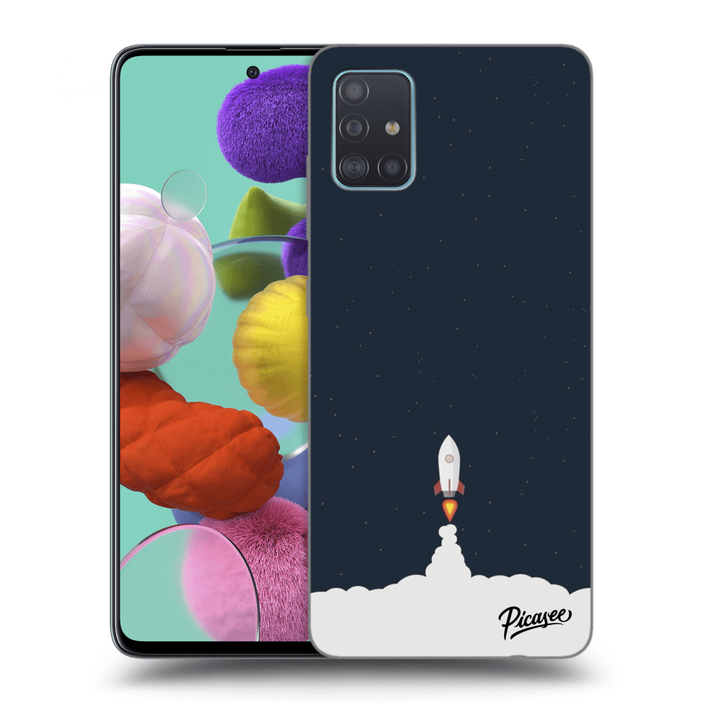 Picasee silikonový černý obal pro Samsung Galaxy A51 A515F - Astronaut 2