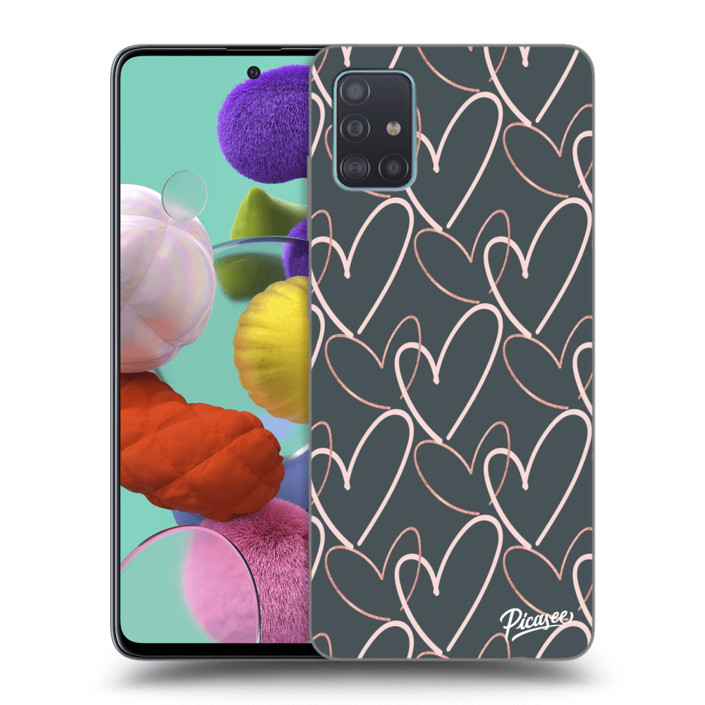 Picasee silikonový průhledný obal pro Samsung Galaxy A51 A515F - Lots of love