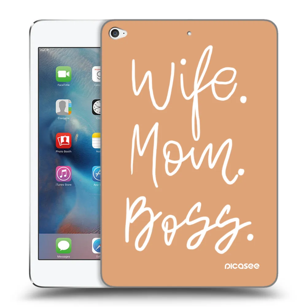 Picasee silikonový průhledný obal pro Apple iPad mini 4 - Boss Mama
