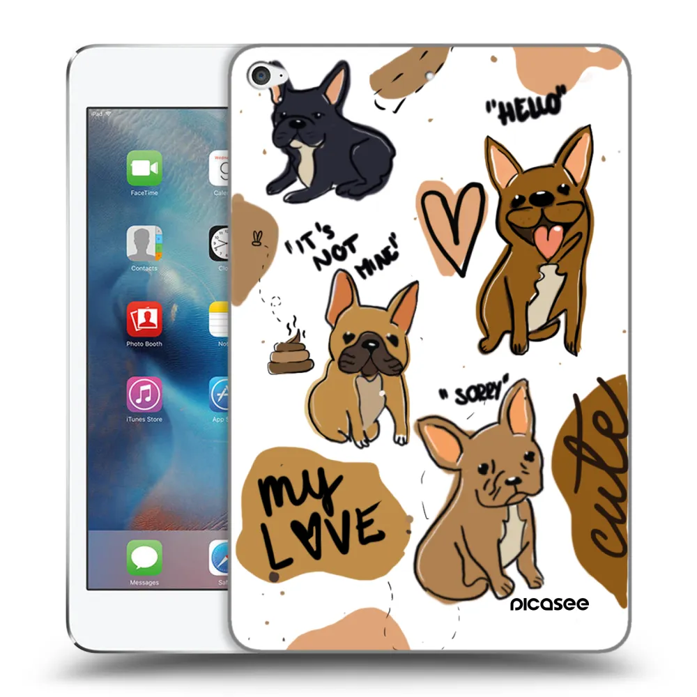 Picasee silikonový průhledný obal pro Apple iPad mini 4 - Frenchies