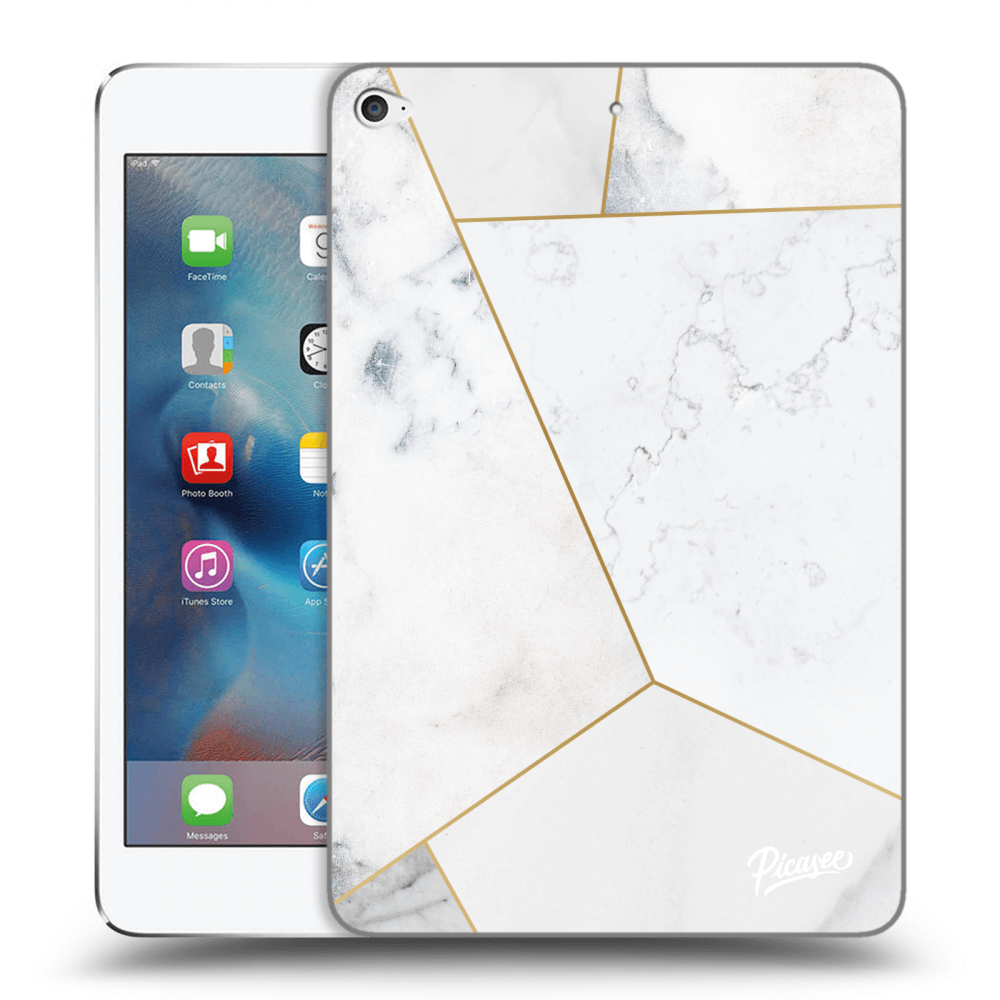 Picasee silikonový černý obal pro Apple iPad mini 4 - White tile