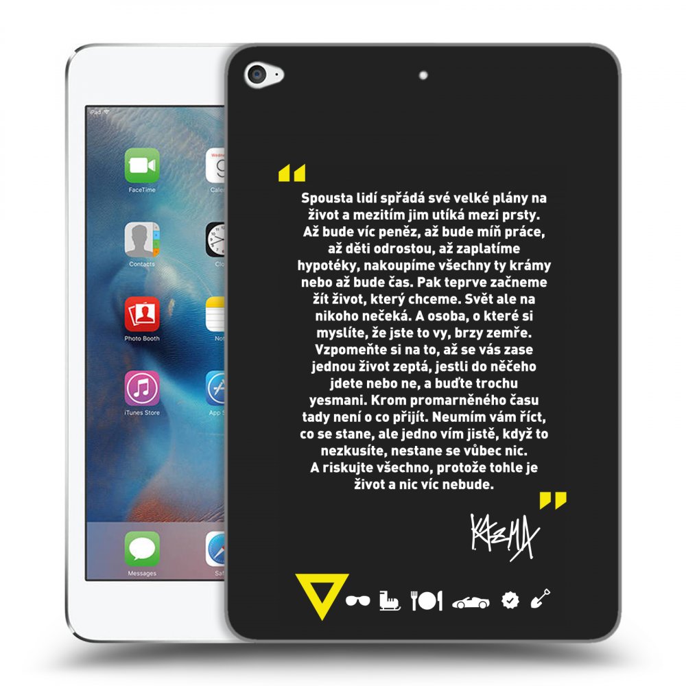 Picasee silikonový černý obal pro Apple iPad mini 4 - Kazma - BUĎTE TROCHU YESMANI