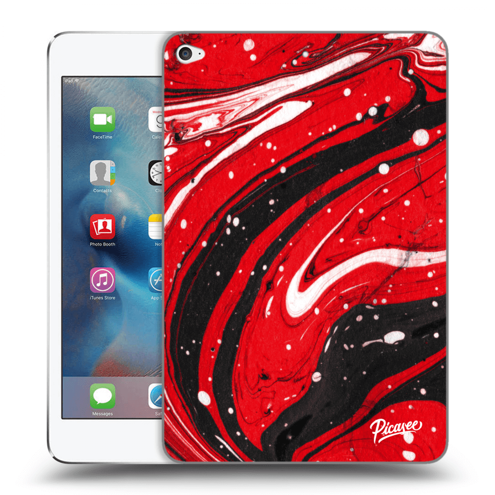 Picasee silikonový průhledný obal pro Apple iPad mini 4 - Red black