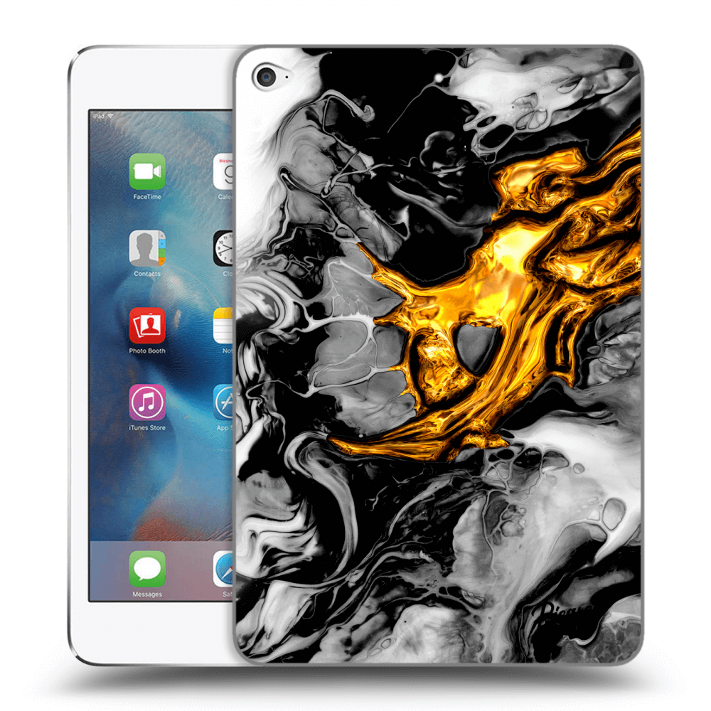Picasee silikonový průhledný obal pro Apple iPad mini 4 - Black Gold 2
