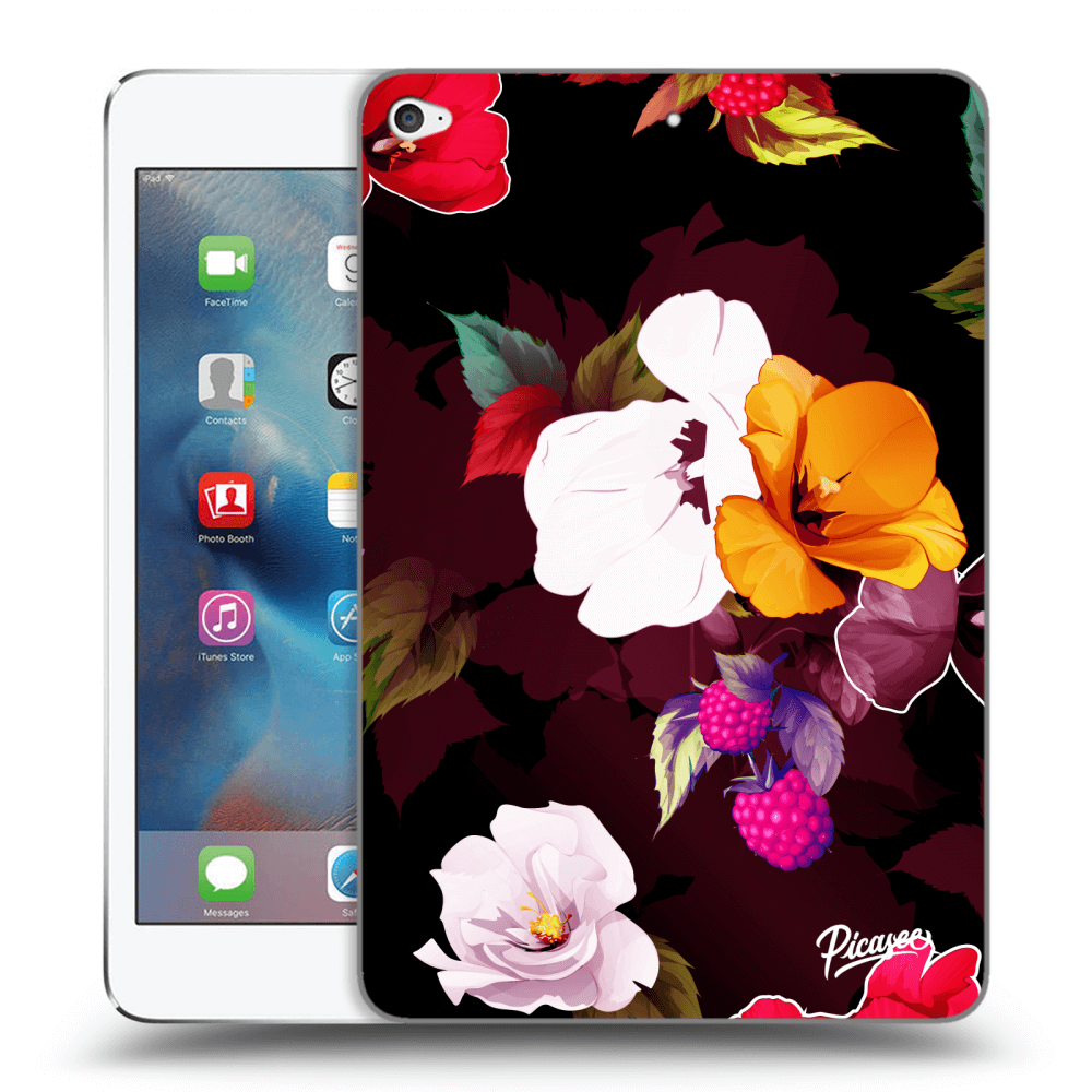Picasee silikonový průhledný obal pro Apple iPad mini 4 - Flowers and Berries