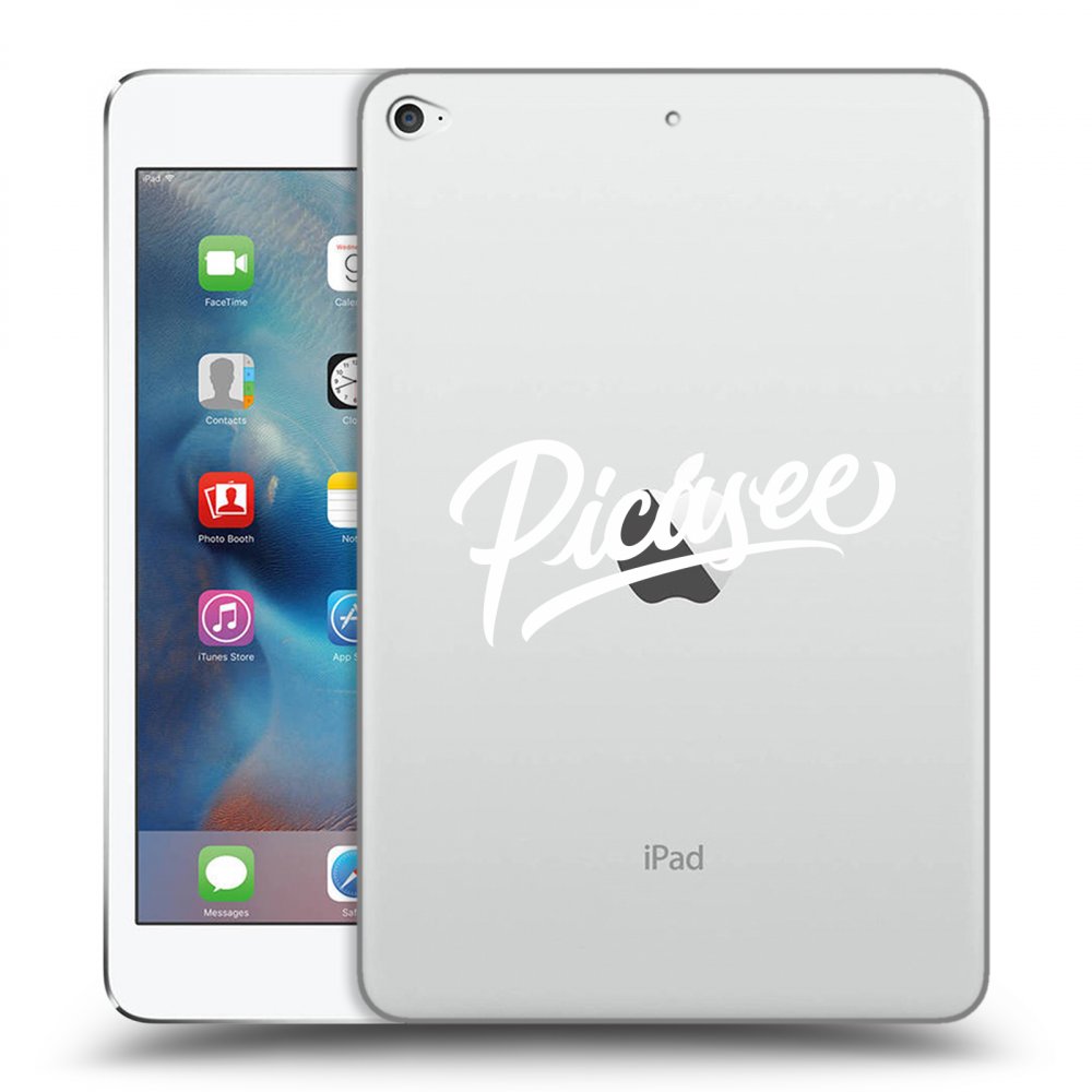 Picasee silikonový průhledný obal pro Apple iPad mini 4 - Picasee - old logo - white