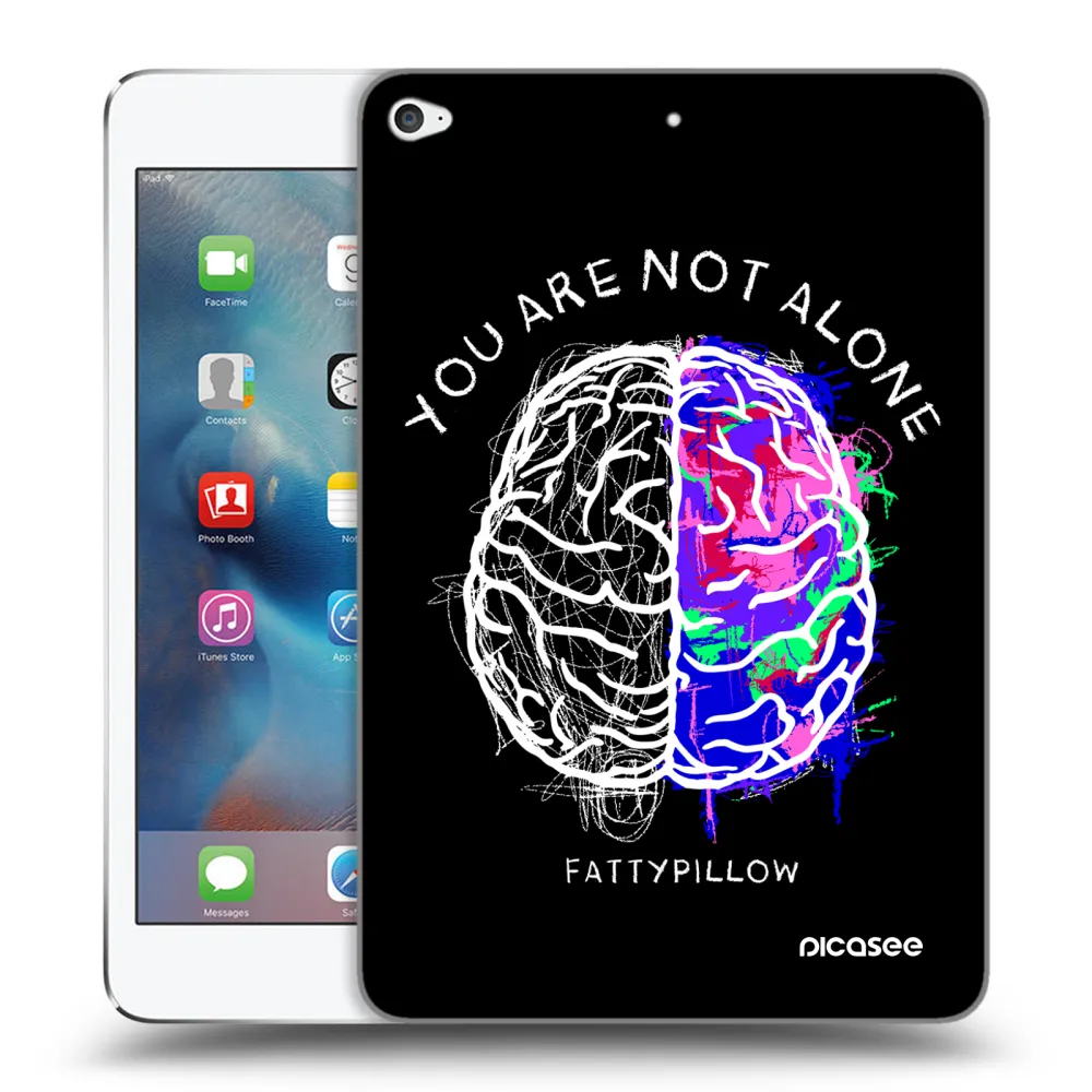Picasee silikonový průhledný obal pro Apple iPad mini 4 - Brain - White