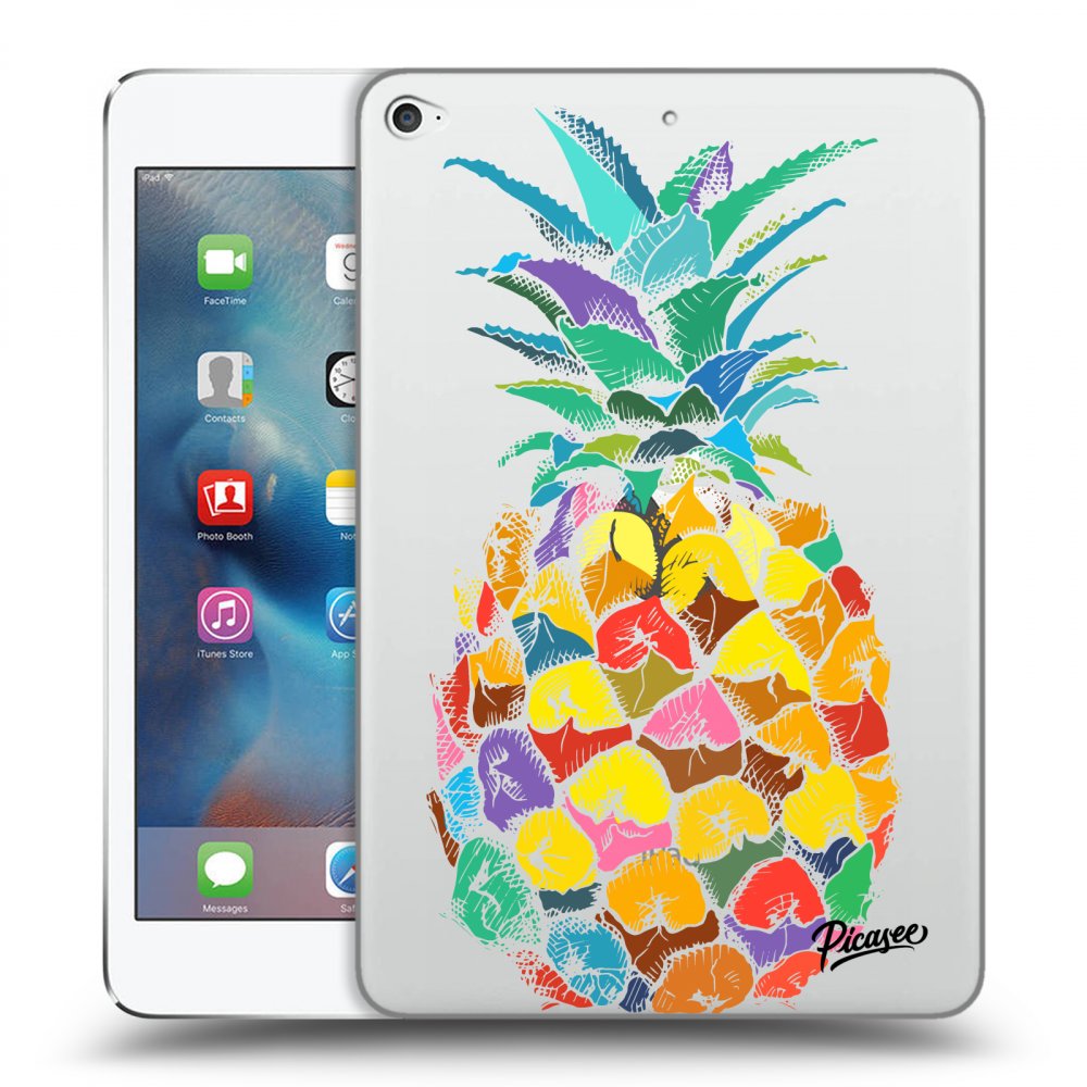 Picasee silikonový průhledný obal pro Apple iPad mini 4 - Pineapple