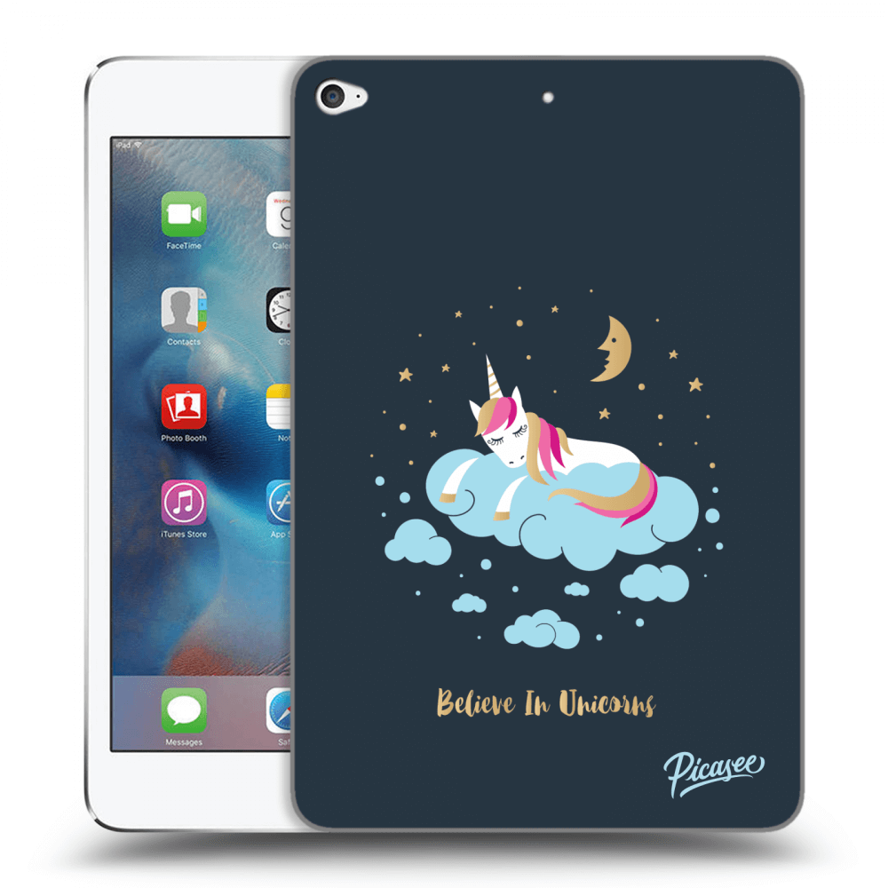 Picasee silikonový černý obal pro Apple iPad mini 4 - Believe In Unicorns