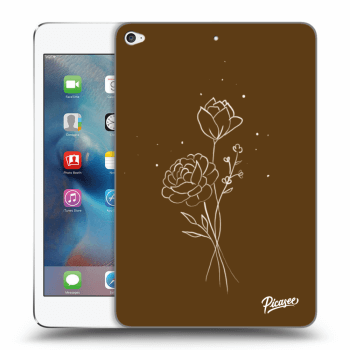 Picasee silikonový průhledný obal pro Apple iPad mini 4 - Brown flowers
