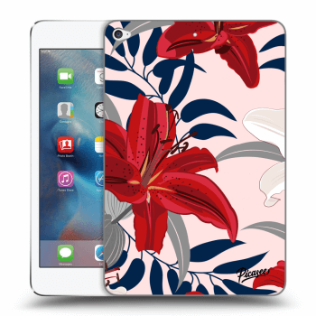 Picasee silikonový průhledný obal pro Apple iPad mini 4 - Red Lily