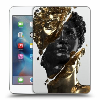 Picasee silikonový průhledný obal pro Apple iPad mini 4 - Gold - Black