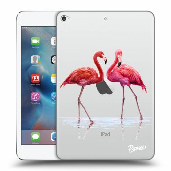 Picasee silikonový průhledný obal pro Apple iPad mini 4 - Flamingos couple
