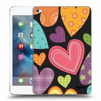 Picasee silikonový černý obal pro Apple iPad mini 4 - Colored heart