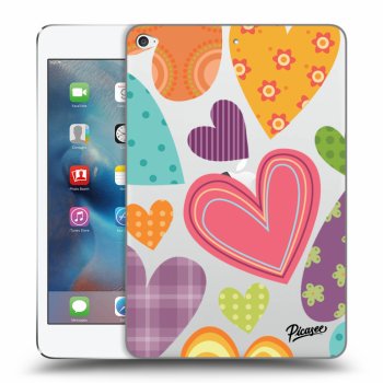 Picasee silikonový průhledný obal pro Apple iPad mini 4 - Colored heart
