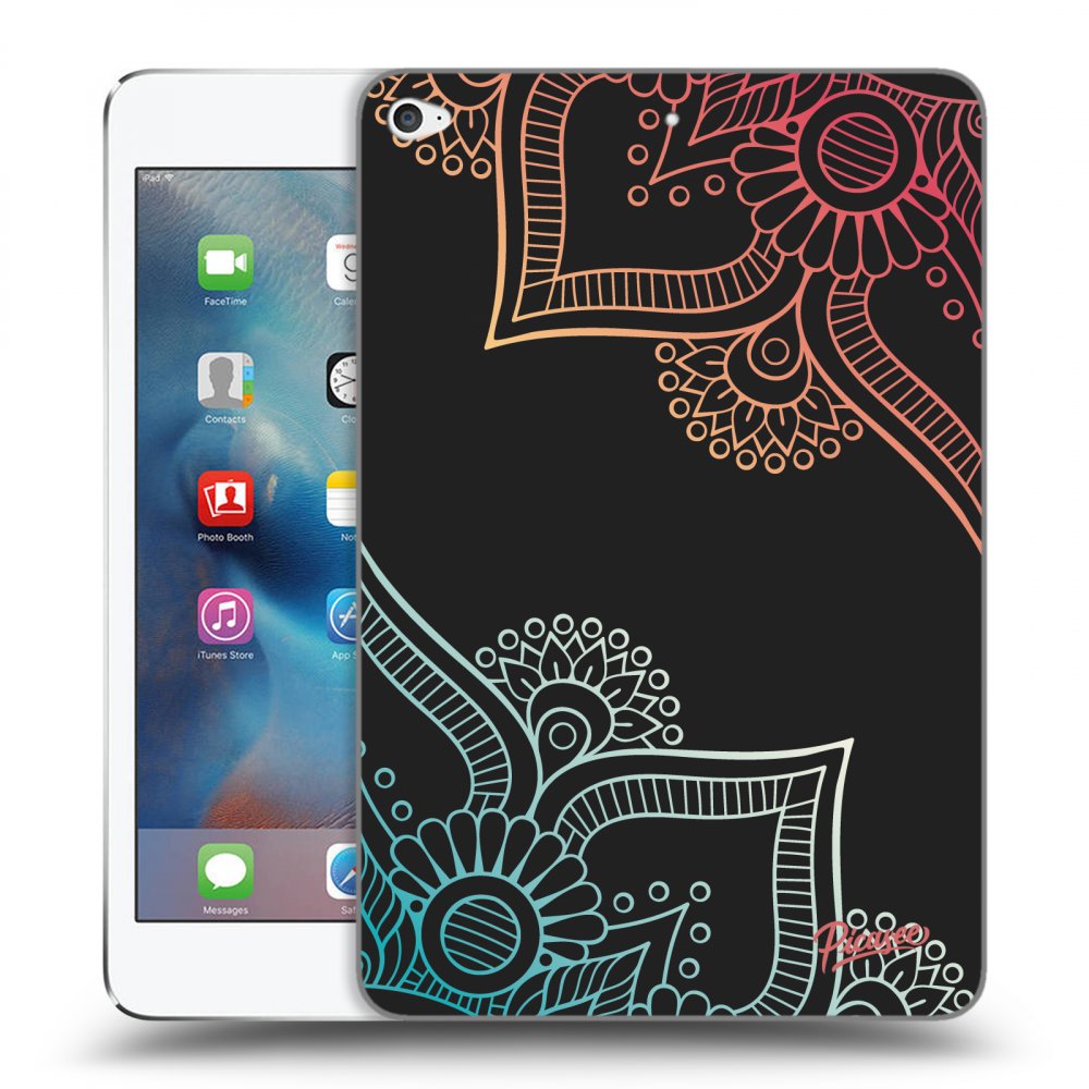 Picasee silikonový černý obal pro Apple iPad mini 4 - Flowers pattern