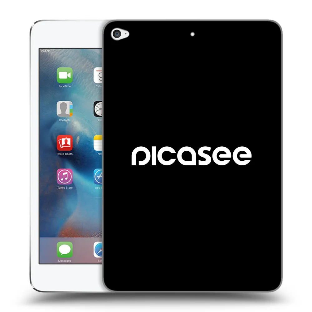 Picasee silikonový černý obal pro Apple iPad mini 4 - Picasee - new logo - white
