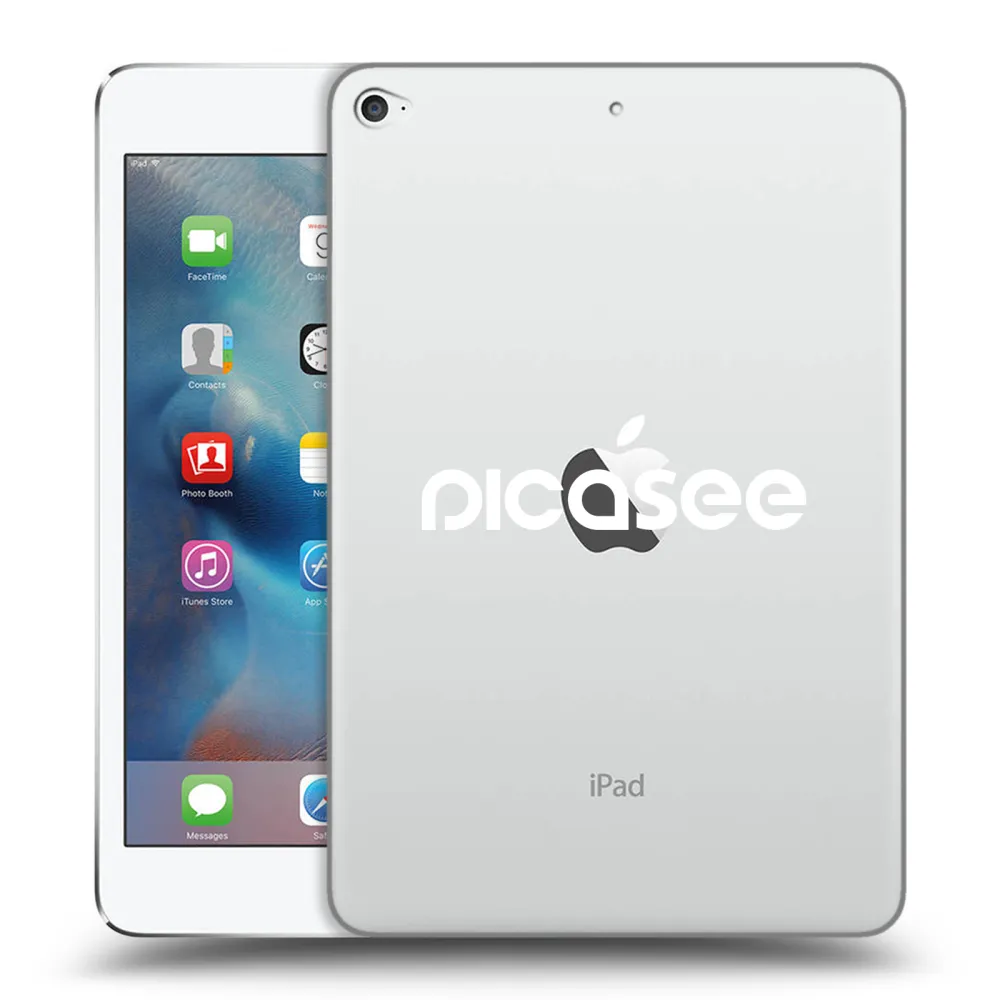 Picasee silikonový průhledný obal pro Apple iPad mini 4 - Picasee - new logo - white