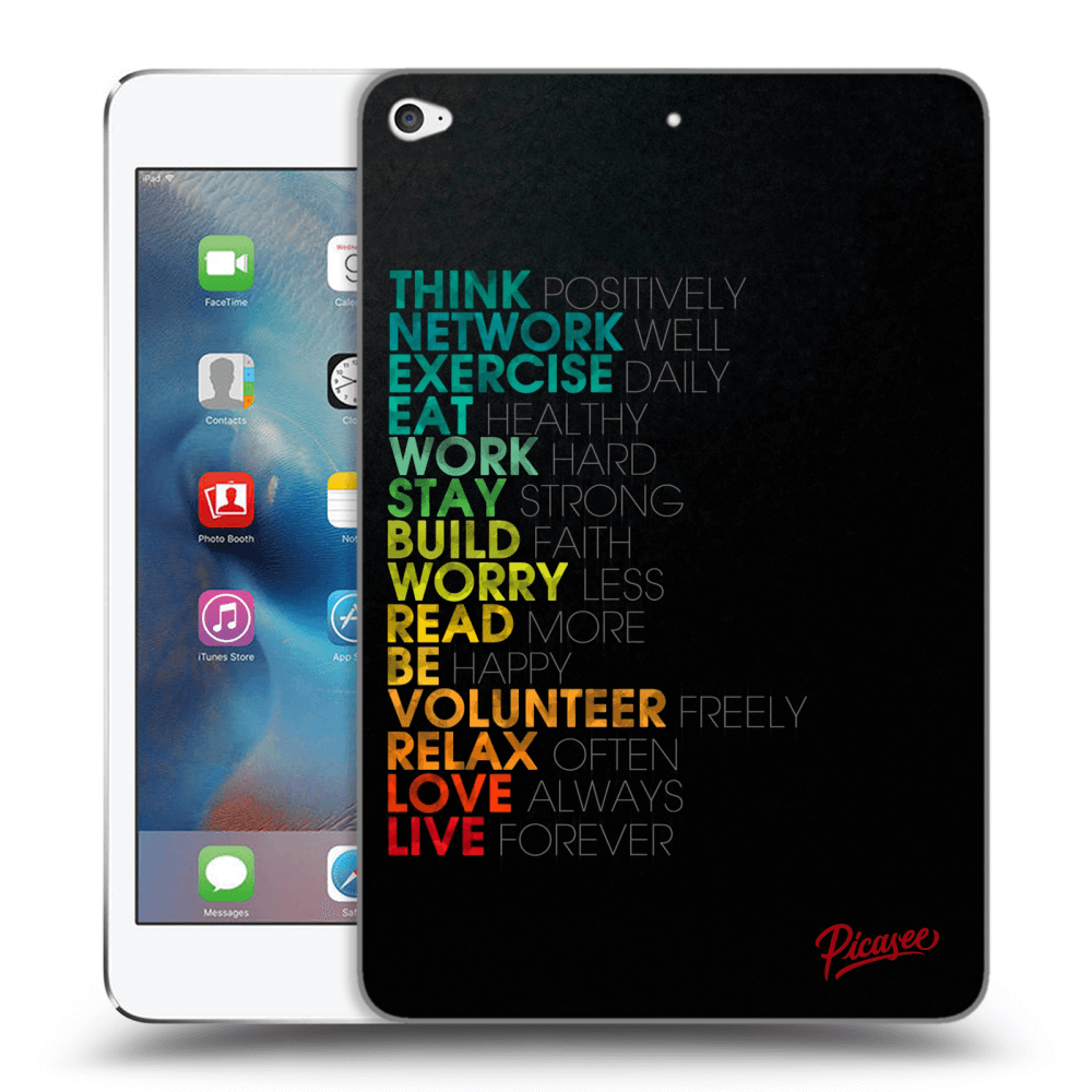 Picasee silikonový průhledný obal pro Apple iPad mini 4 - Motto life