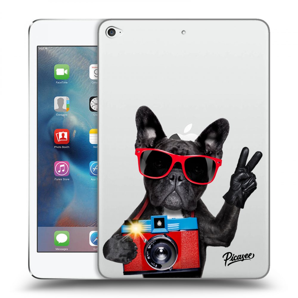 Picasee silikonový průhledný obal pro Apple iPad mini 4 - French Bulldog