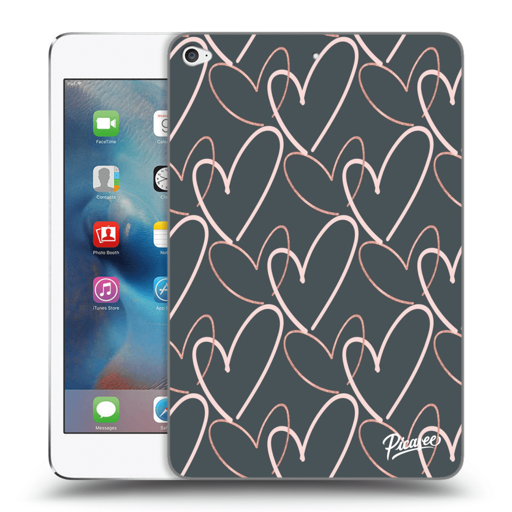 Picasee silikonový černý obal pro Apple iPad mini 4 - Lots of love