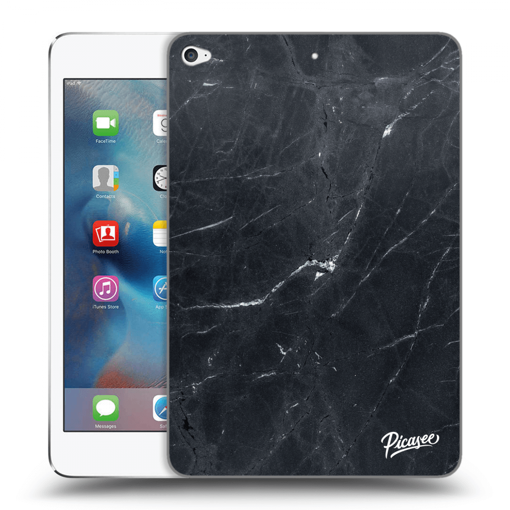 Picasee silikonový průhledný obal pro Apple iPad mini 4 - Black marble