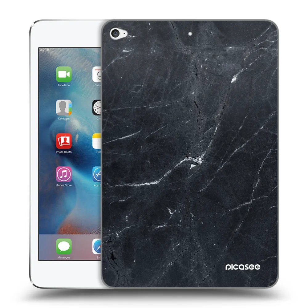 Picasee silikonový průhledný obal pro Apple iPad mini 4 - Black marble