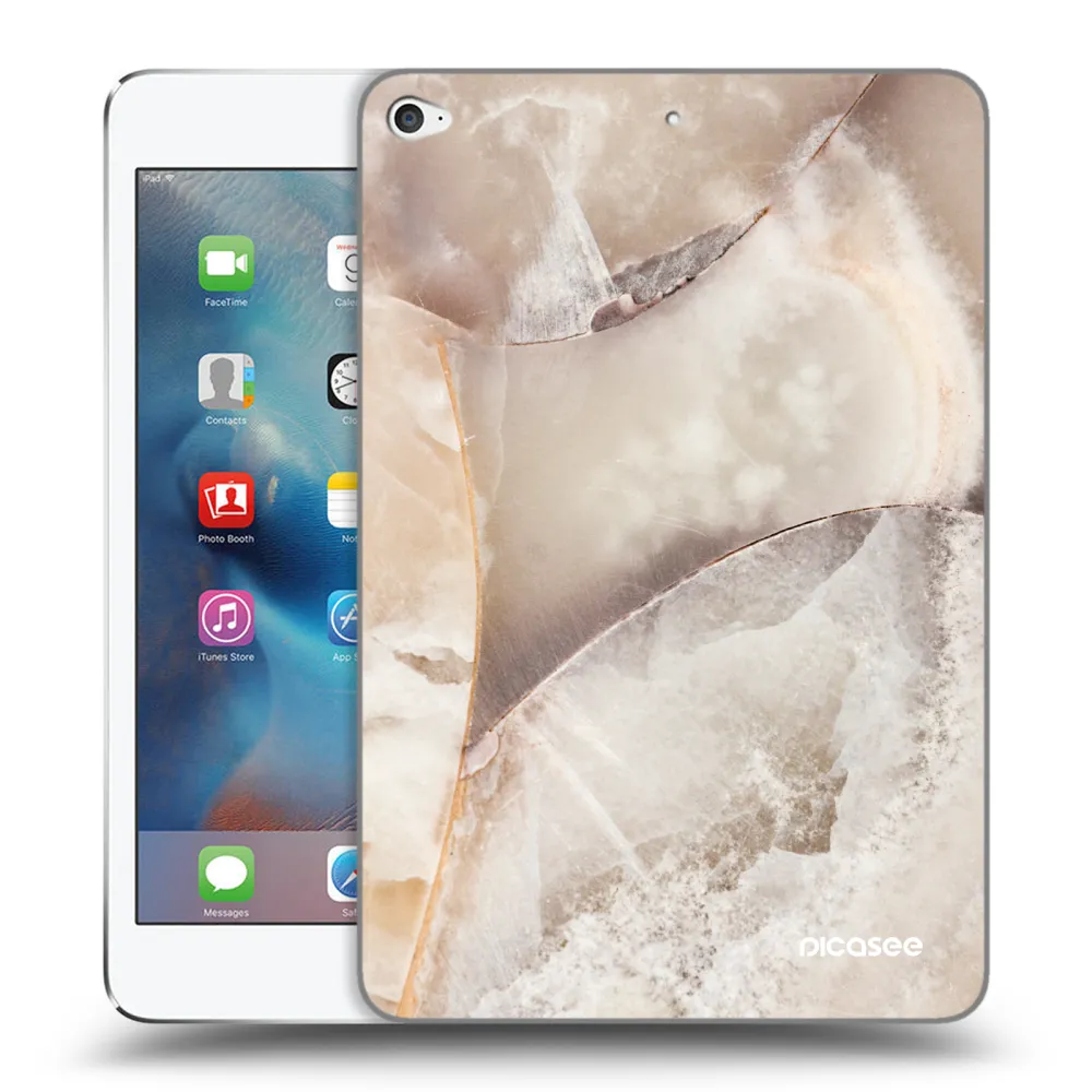 Picasee silikonový průhledný obal pro Apple iPad mini 4 - Cream marble