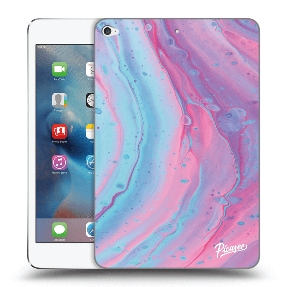 Picasee silikonový průhledný obal pro Apple iPad mini 4 - Pink liquid