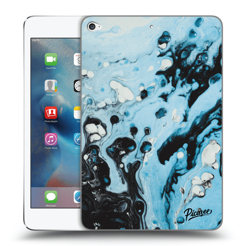 Picasee silikonový průhledný obal pro Apple iPad mini 4 - Organic blue