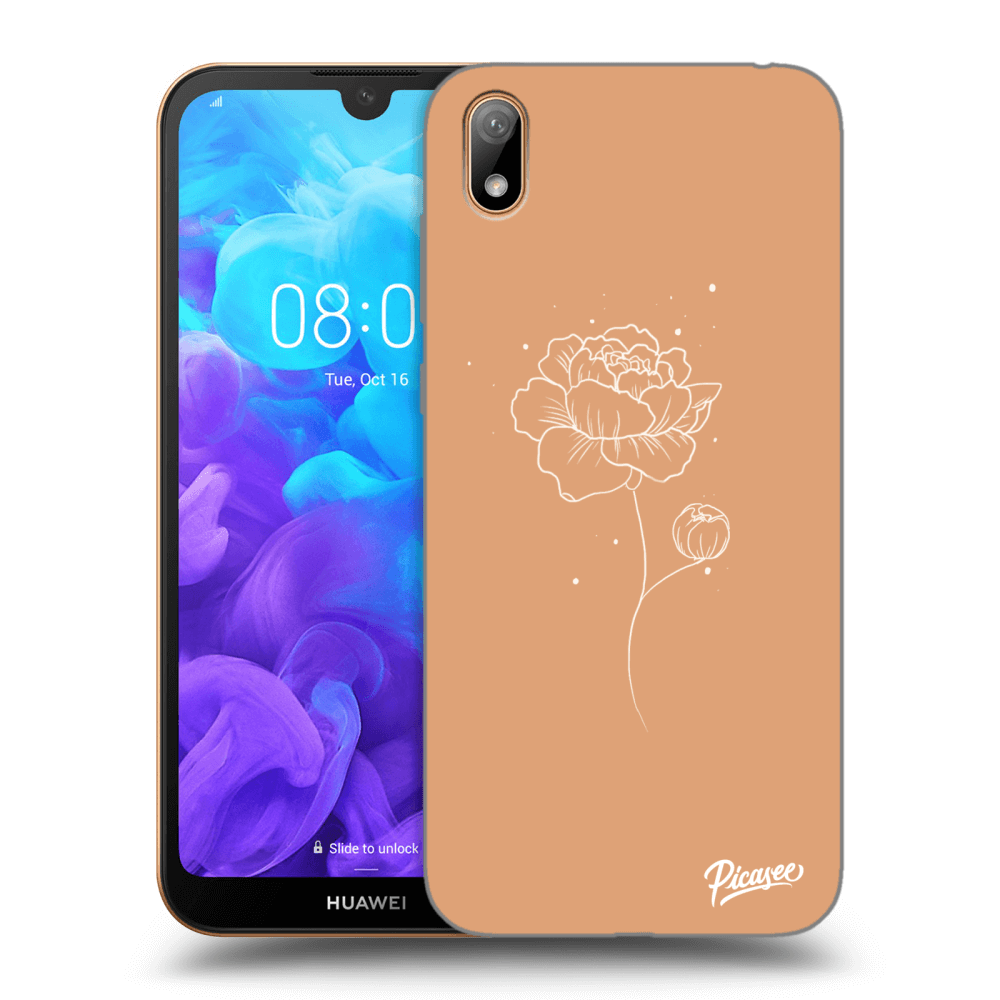 Picasee silikonový průhledný obal pro Huawei Y5 2019 - Peonies