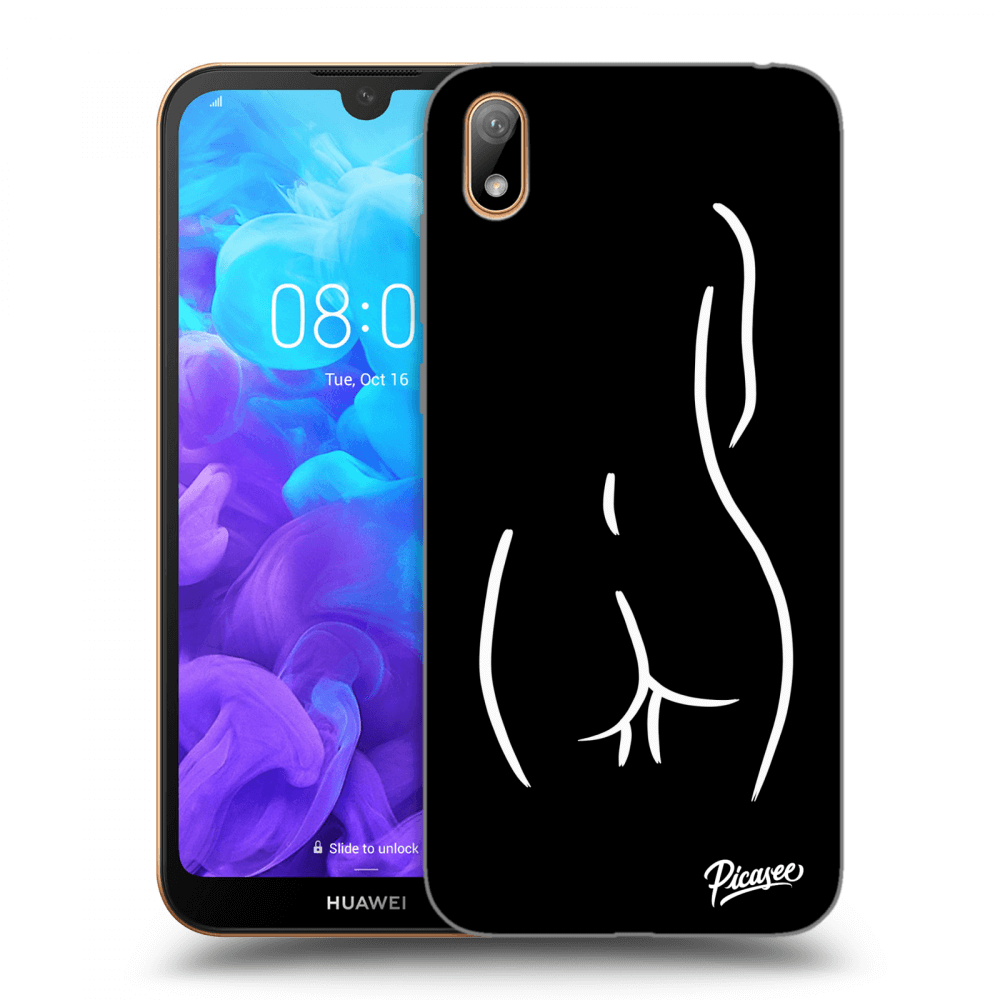 Picasee silikonový černý obal pro Huawei Y5 2019 - Svlečená Bílá