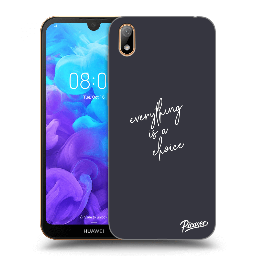 Picasee silikonový průhledný obal pro Huawei Y5 2019 - Everything is a choice