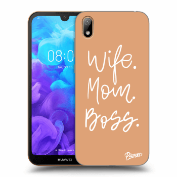 Picasee silikonový průhledný obal pro Huawei Y5 2019 - Boss Mama