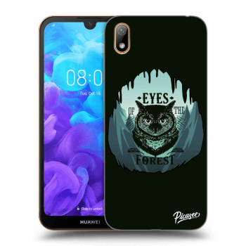 Picasee silikonový černý obal pro Huawei Y5 2019 - Forest owl