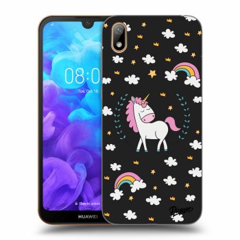Picasee silikonový černý obal pro Huawei Y5 2019 - Unicorn star heaven
