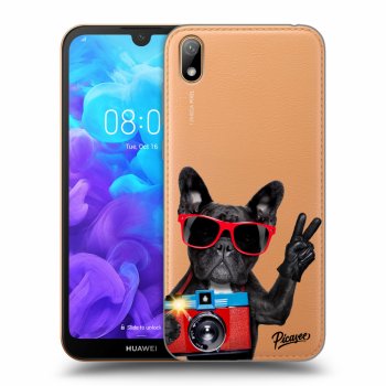 Picasee silikonový průhledný obal pro Huawei Y5 2019 - French Bulldog