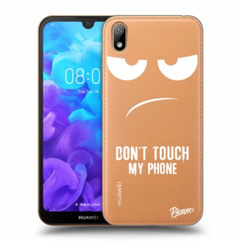 Picasee silikonový průhledný obal pro Huawei Y5 2019 - Don't Touch My Phone