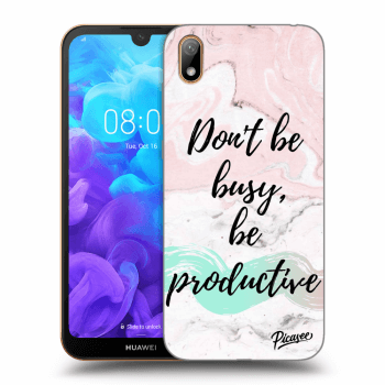 Picasee silikonový průhledný obal pro Huawei Y5 2019 - Don't be busy, be productive